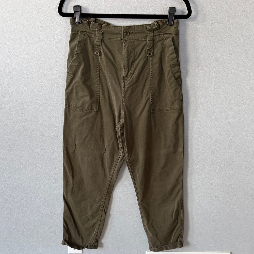 Topshop Olive Utility Chinos